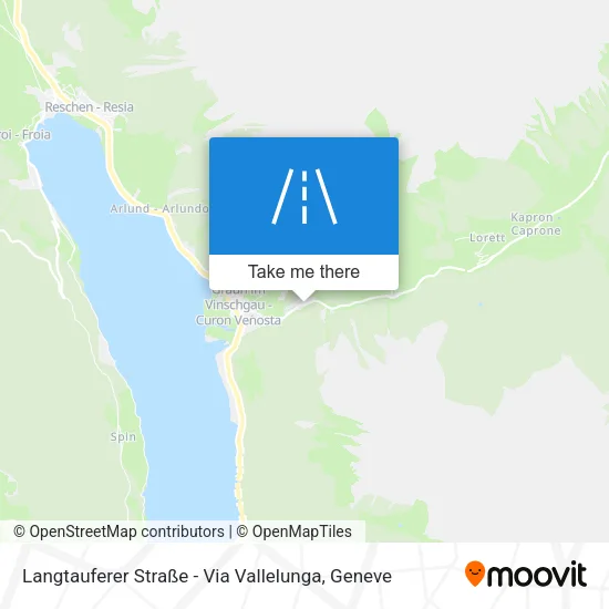 Langtauferer Straße - Via Vallelunga map