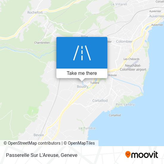 Passerelle Sur L'Areuse map