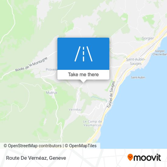 Route De Vernéaz map