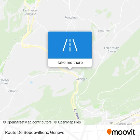 Route De Boudevilliers map