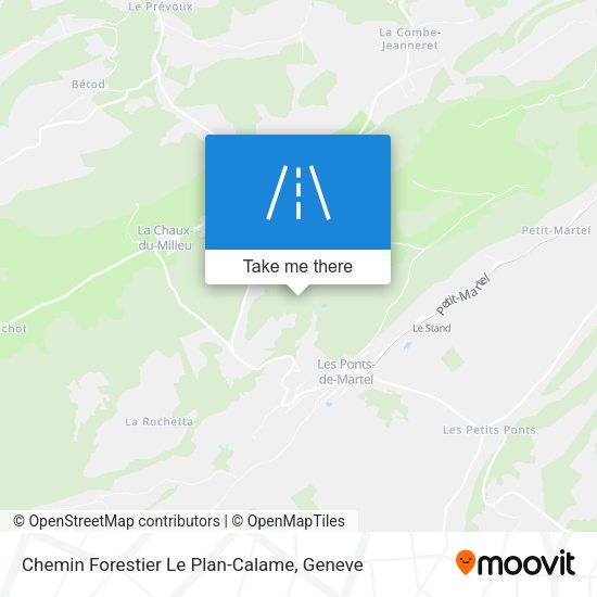 Chemin Forestier Le Plan-Calame map