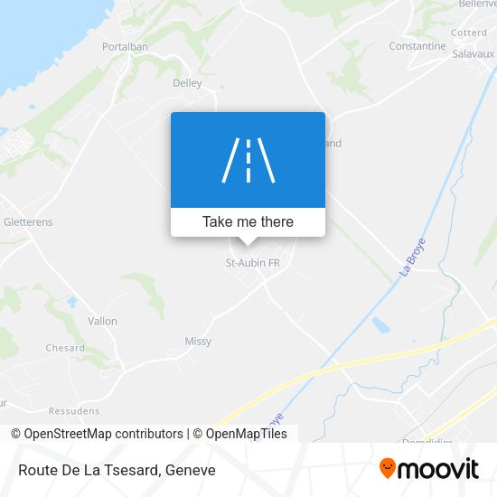Route De La Tsesard map