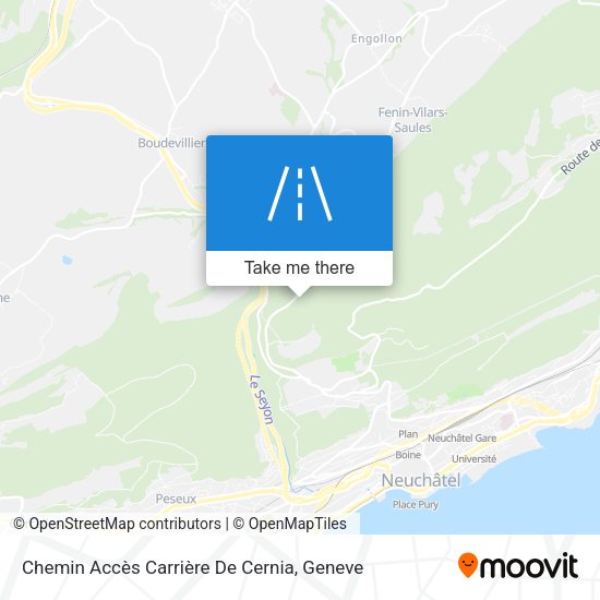 Chemin Accès Carrière De Cernia map