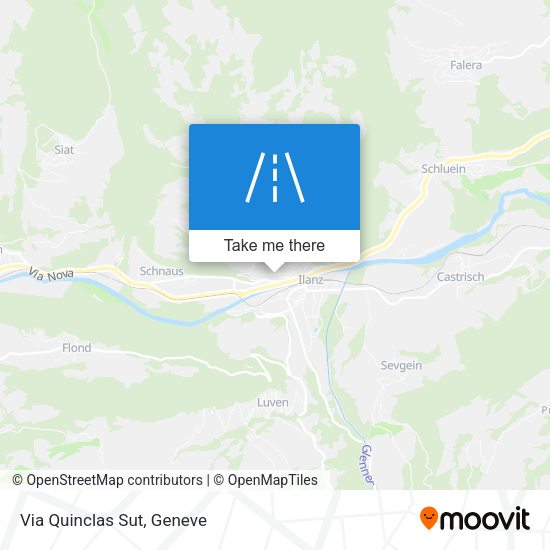 Via Quinclas Sut map