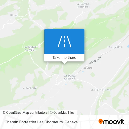 Chemin Forrestier Les Chomeurs map