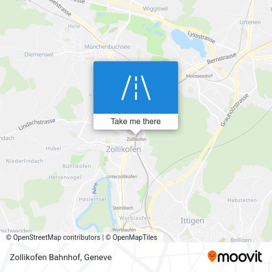 Zollikofen Bahnhof map