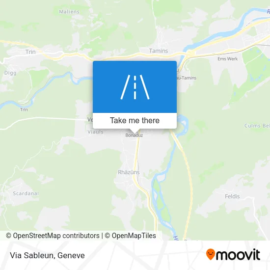Via Sableun map