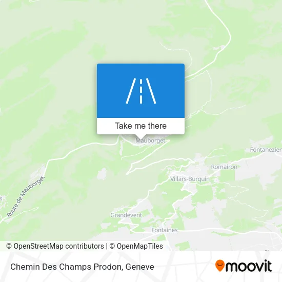 Chemin Des Champs Prodon map