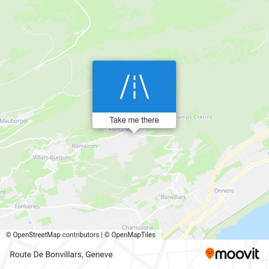 Route De Bonvillars map