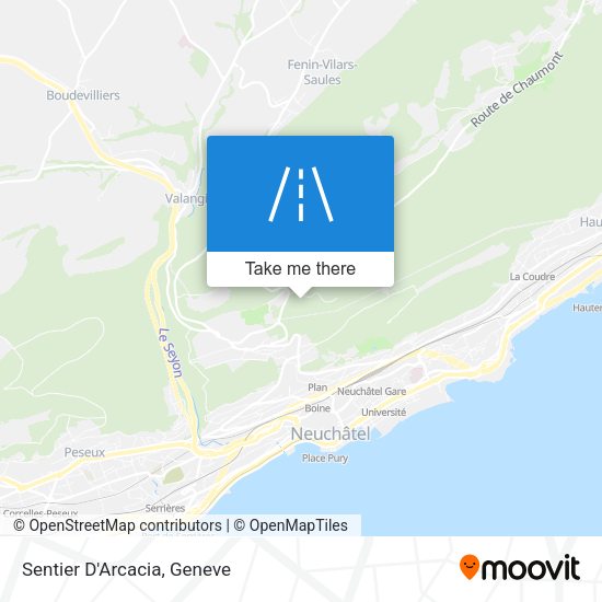 Sentier D'Arcacia map