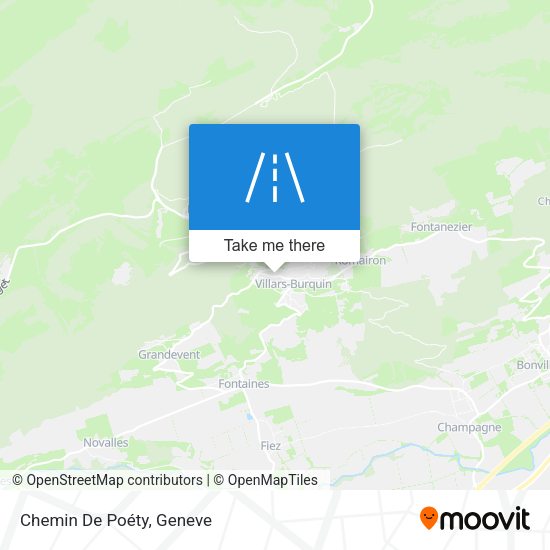 Chemin De Poéty map