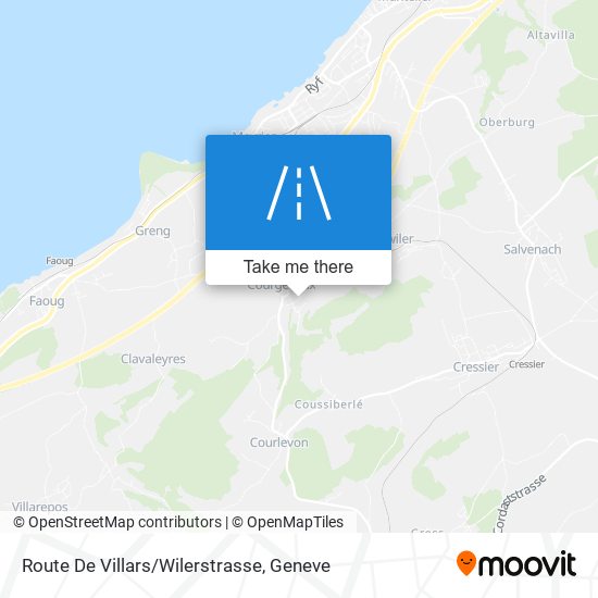 Route De Villars/Wilerstrasse plan