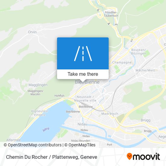Chemin Du Rocher / Plattenweg plan