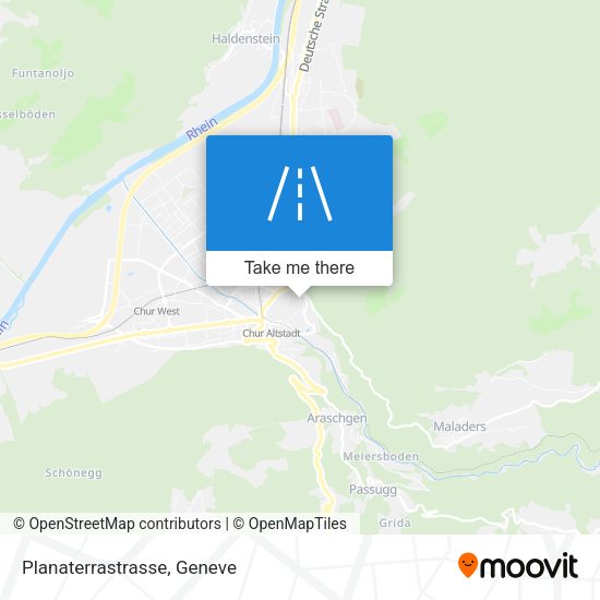 Planaterrastrasse map