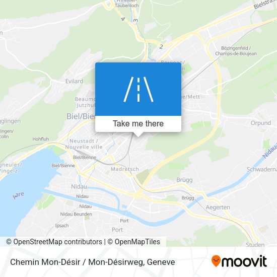 Chemin Mon-Désir / Mon-Désirweg map