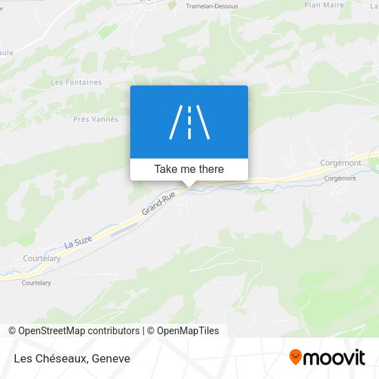Les Chéseaux map