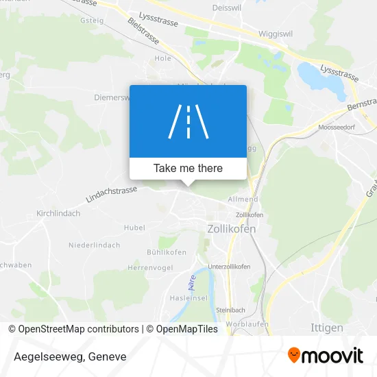 Aegelseeweg map