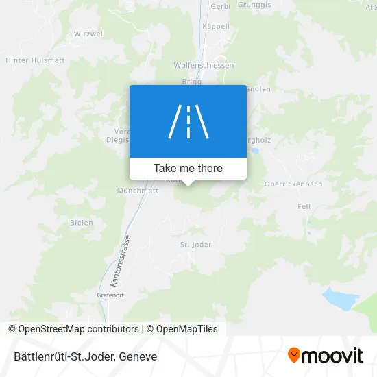 Bättlenrüti-St.Joder map