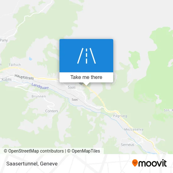 Saasertunnel map