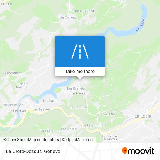 La Crête-Dessus map