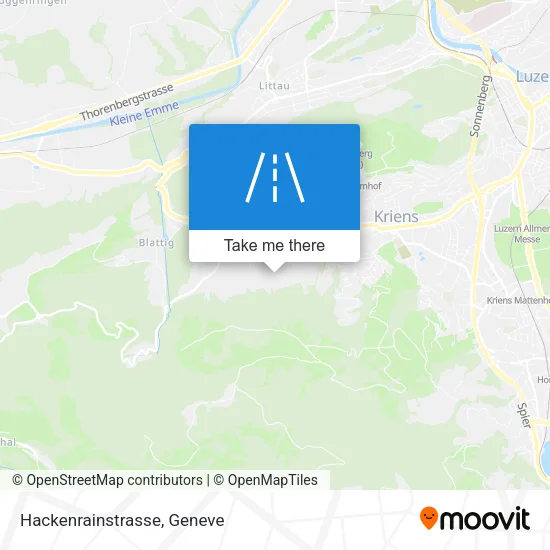 Hackenrainstrasse map