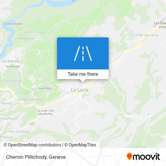 Chemin Pillichody map