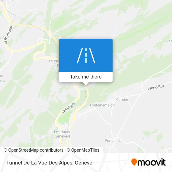 Tunnel De La Vue-Des-Alpes map