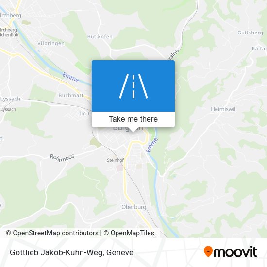 Gottlieb Jakob-Kuhn-Weg map