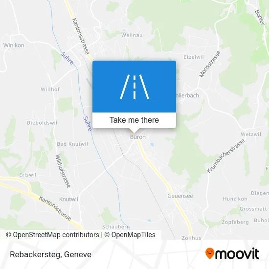 Rebackersteg map