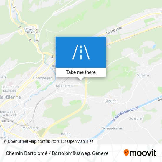 Chemin Bartolomé / Bartolomäusweg map