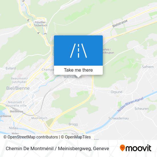 Chemin De Montménil / Meinisbergweg map