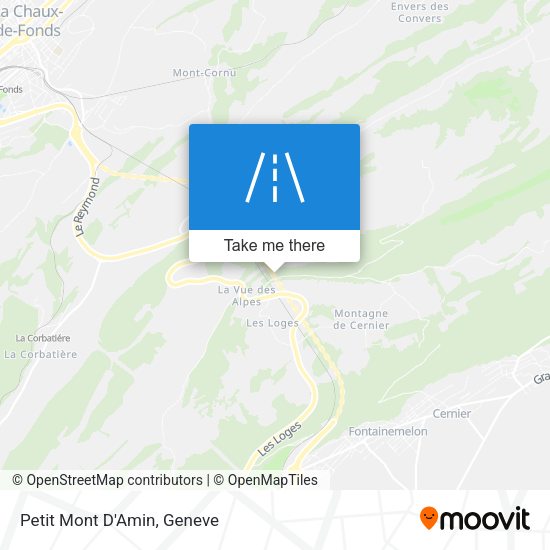 Petit Mont D'Amin map