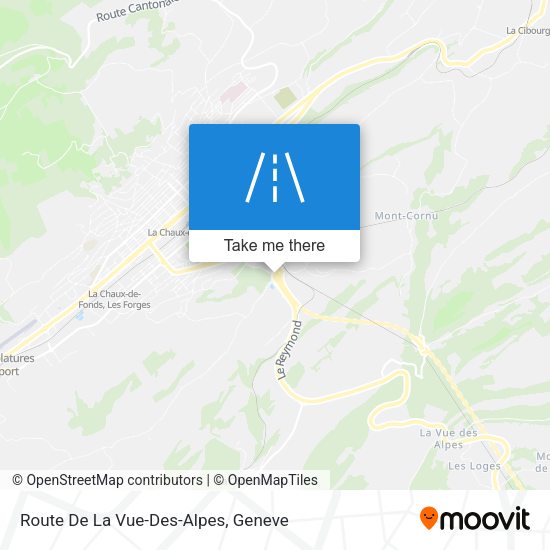 Route De La Vue-Des-Alpes map