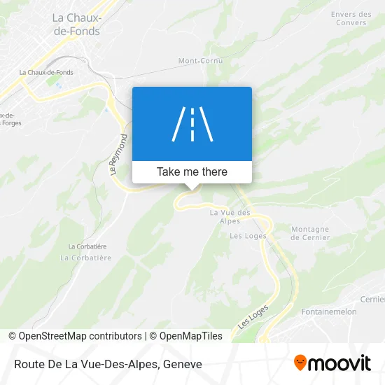 Route De La Vue-Des-Alpes map