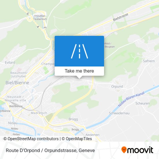 Route D'Orpond / Orpundstrasse map
