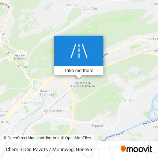 Chemin Des Pavots / Mohnweg map