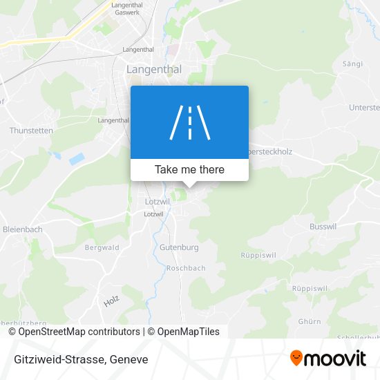 Gitziweid-Strasse map