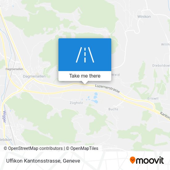 Uffikon Kantonsstrasse map