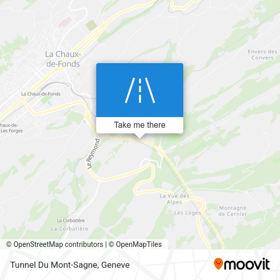 Tunnel Du Mont-Sagne map