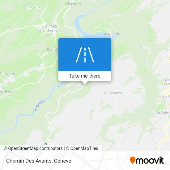 Chemin Des Avants map