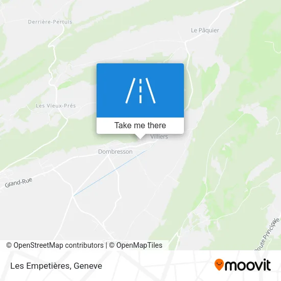 Les Empetières map