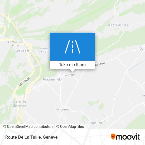 Route De La Taille map