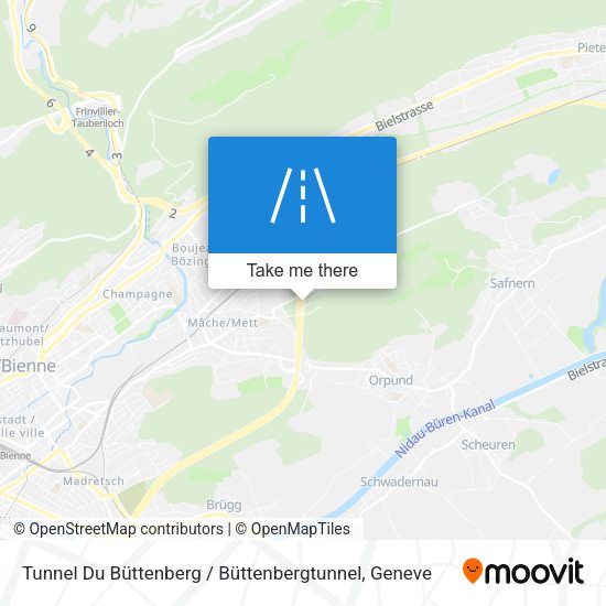 Tunnel Du Büttenberg / Büttenbergtunnel map