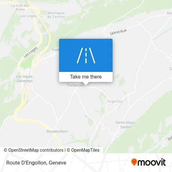 Route D'Engollon map