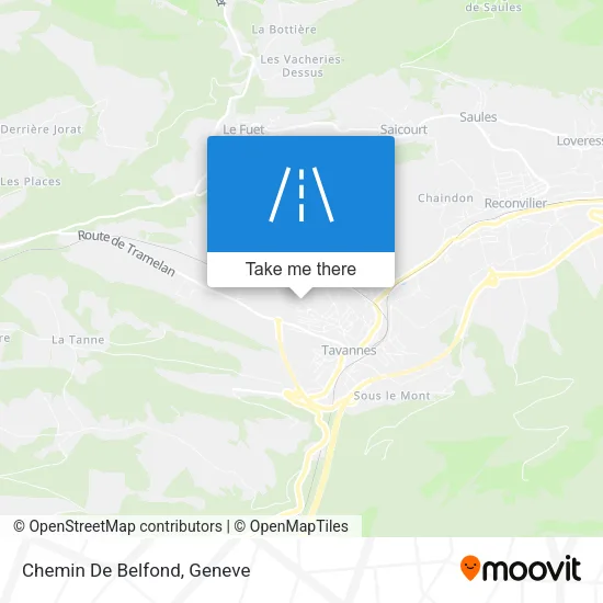 Chemin De Belfond map