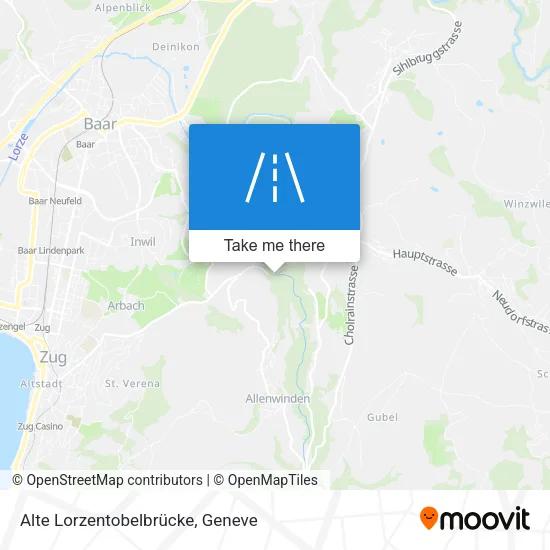 Alte Lorzentobelbrücke map