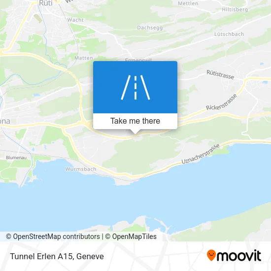 Tunnel Erlen A15 map