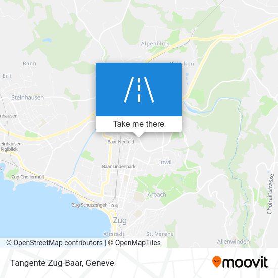 Tangente Zug-Baar map