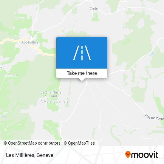 Les Millières map