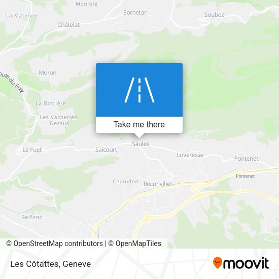 Les Côtattes map